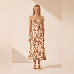 NWT Shona Joy Moulliage Strapless Cut Out Dress Size 6